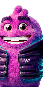 Mascote roxo da WeeNow