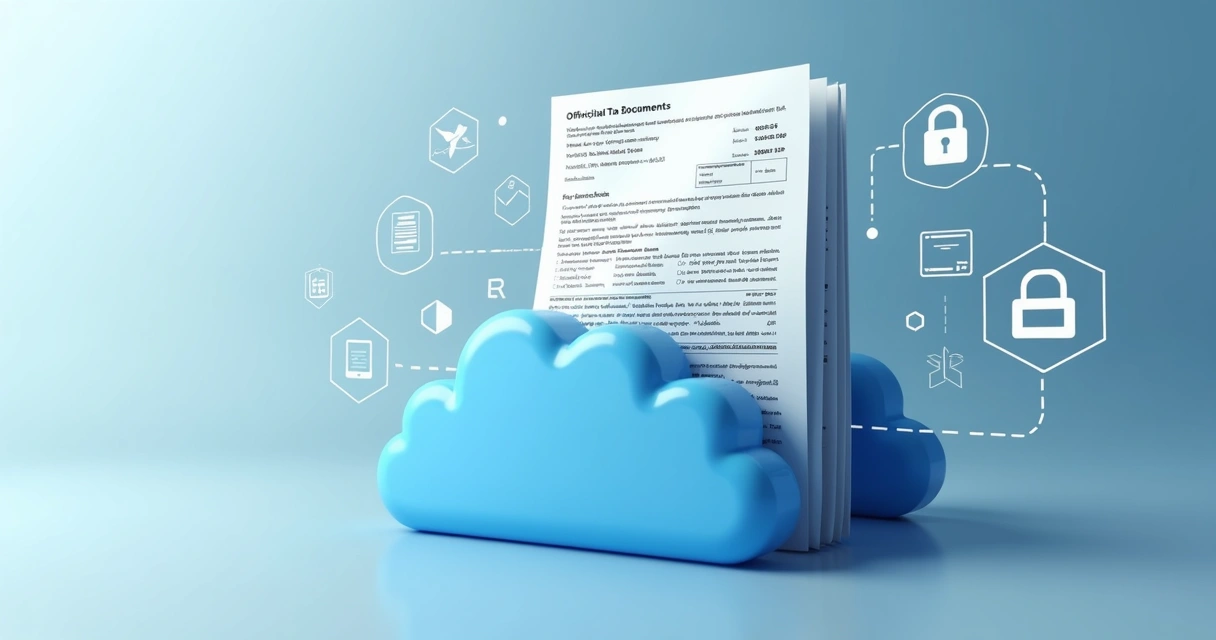 Documentos fiscais digitais organizados em nuvem