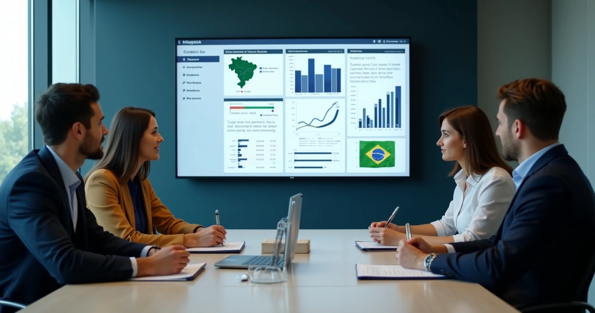 Equipe ajustando regras devido à reforma tributária brasileira