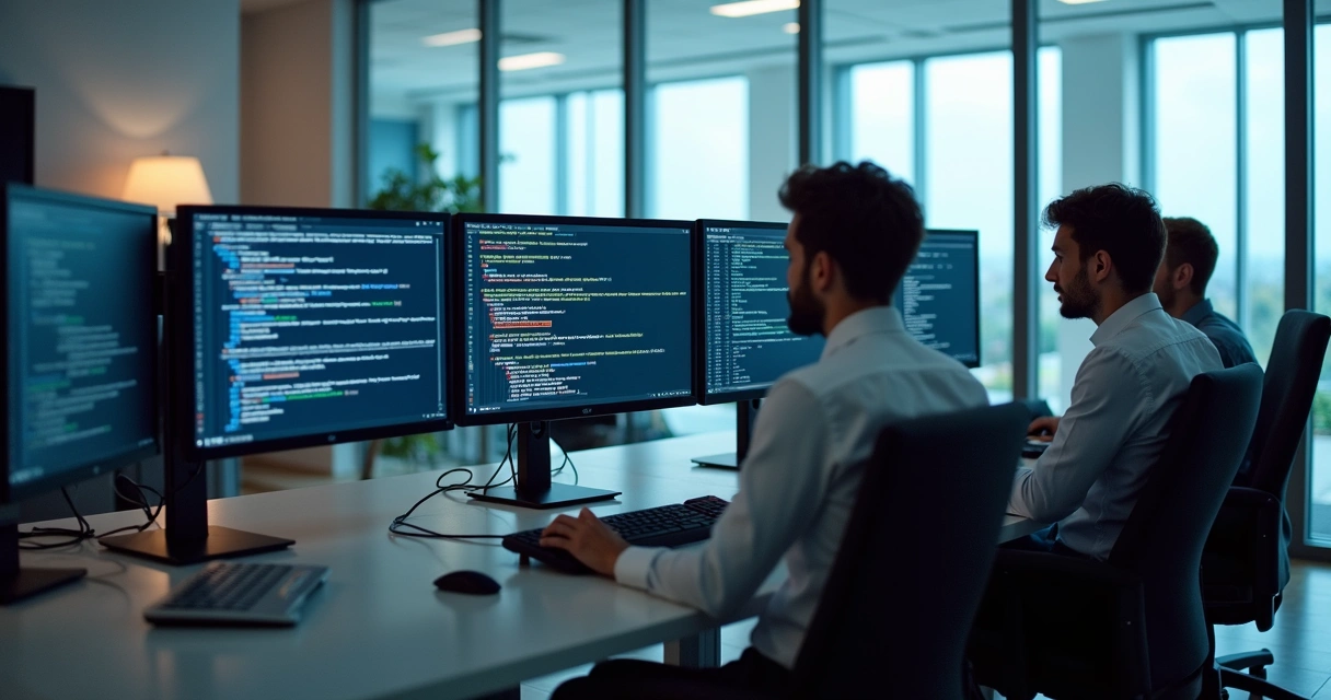 Equipe analisando erros de dicionário em ambiente TOTVS