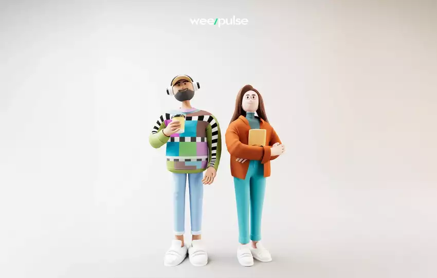 Dois humanos ilustrados ajudando um ao outro. Um é um homem careca, branco e com barba, e o outro é uma mulher branca de cabelos longos. Ambos com roupa de frio